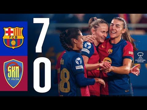 FC BARCELONA 7 vs 0 SKN ST. PÖLTEN | UEFA WOMEN'S CHAMPIONS LEAGUE I HIGHLIGHTS 🔵🔴