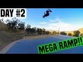 RIDING THE MEGA RAMP