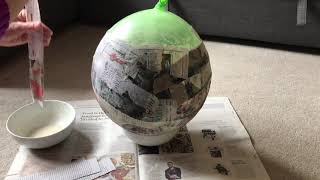 How to make a paper mache (papier-mâché) globe - Earth Day craft