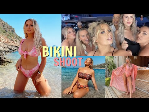 BIKINI SHOOT in Greece, travel with me & WAY too many laughs! ad | Saffron Barker