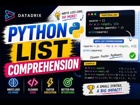 Python List Comprehension Questions Python Course Datadrix