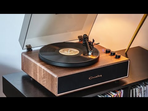Crosley CR6046A 2-Speed Stave Turntable Record Player - Walnut and Gold-NEW image 21