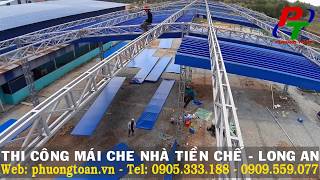 Mái Che Nhà Xưởng - Mái Xếp Di Động Nhà Xưởng 20m x 70m