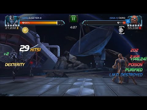 MCOC AW S33W11 [ÑXS] vs [SSx-1] | MA Trick Destroys Sleibot & Nerd