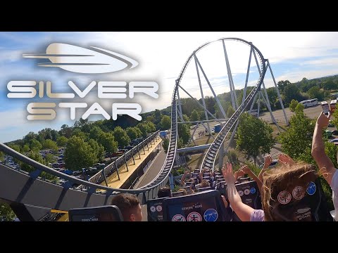 Silver Star Back Row POV Europa Park B&M Hyper Coaster