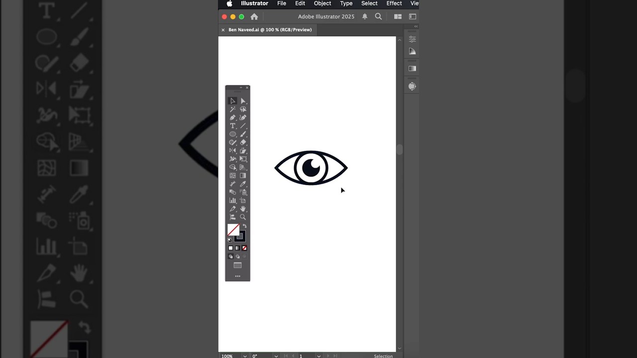 How To Create Eye Icon In Illustrator  #adobeillustratortipsandtricks #howtocreatelogo #viralshorts