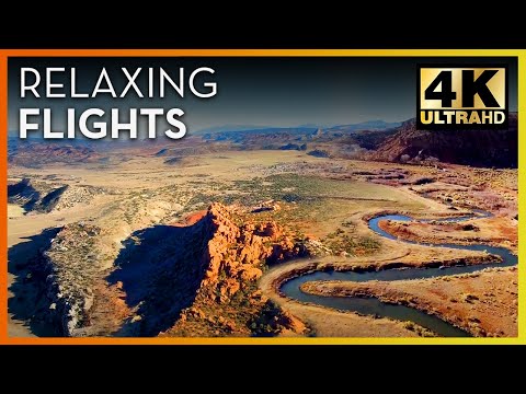 Serene Low Flying over Utah’s Lakes, Streams and Red Rocks