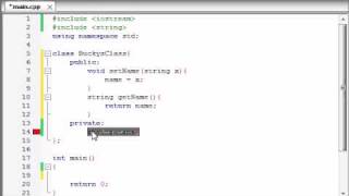 Buckys C++ Programming Tutorials - 13 - Using Variables in Classes