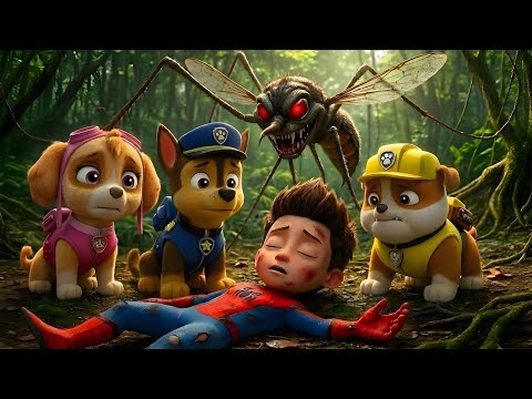 OMG... Ryder attacked by a giant MOSQUITO! Please Wake Up! Don't cry  SKYE! |Paw Patrol 3D Animation