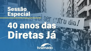Ao vivo: Plenário comemora 40 anos das Diretas Já – 26/4/24