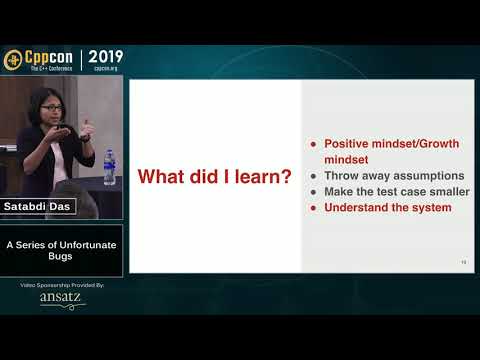 A Series of Unfortunate Bugs - Satabdi Das - CppCon 2019