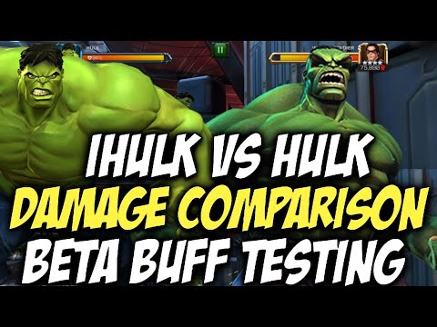 Buffed Og Hulk Vs iHulk Damage Comparison | Beta Buff Testing | Marvel Contest Of Champions