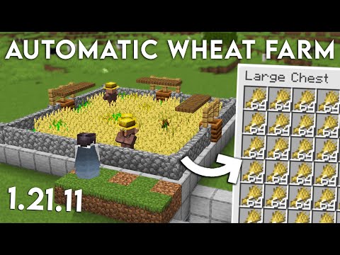 NEW MINECRAFT 1.21.11 FULLY AUTOMATIC WHEAT FARM | Best Design, Easy, Efficient