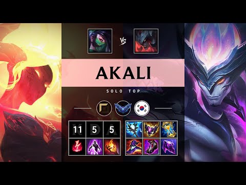 Akali Top vs Aatrox - KR Diamond Patch 25.14