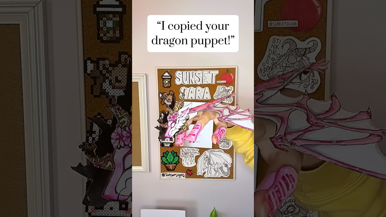 POV: When Someone Copies Your Dragon Puppet (IB: ​⁠@Salmon_hood) #paperart #papercrafts #shorts