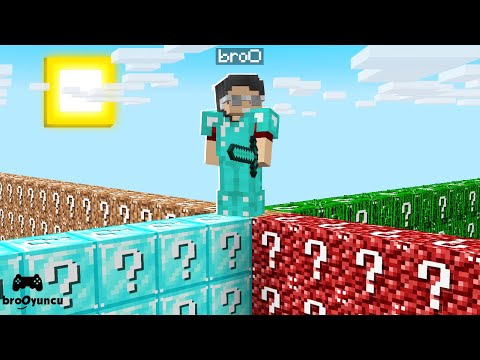 MİNECRAFT NOOB vs PRO vs HACKER UZAY ŞANS BLOKLARI