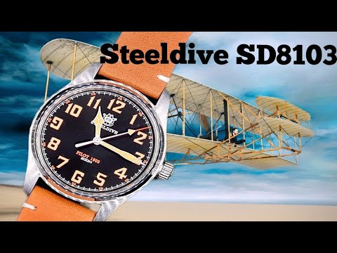 Steeldive 8103 pilot with a nod to the first heavier than air manned flight in 1903
