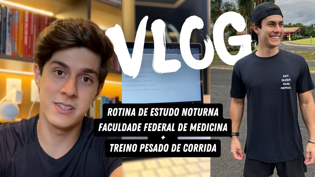 Minha rotina noturna de estudo NA MEDICINA FEDERAL e treino forte de corrida