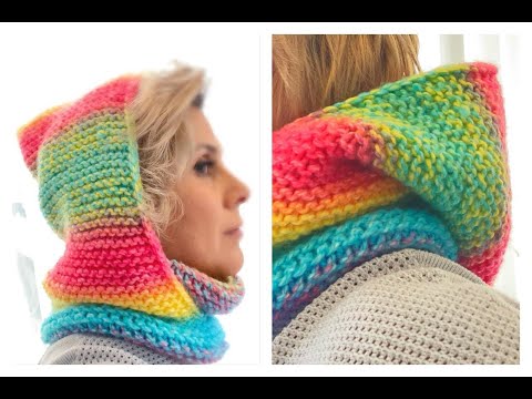 How to Knit a Cozy Hooded Scarf: Step-by-Step Tutorial: Begi