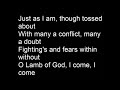 Just As I Am Original Hymn