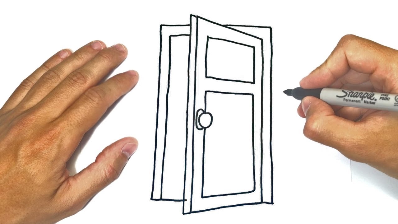 How to draw a Door for kids | Door Easy Draw Tutorial