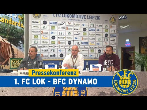 Pressekonferenz nach dem Punktspiel gegen den BFC Dynamo am 09.09.2022