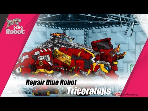 Repair Dino Robot Triceratops - Toy Robot War - Full Gameplay HD