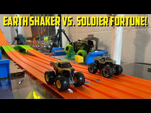 EARTH SHAKER VS. SOLDIER FORTUNE! | VERSUS SERIES | DIECAST MONSTER TRUCK RACING