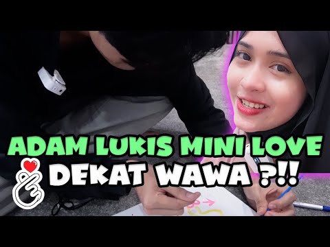 ADAM LUKIS MINI LOVE UNTUK WAWA ?!! // LUKIS TANDA PERSAHABATAN TEAM