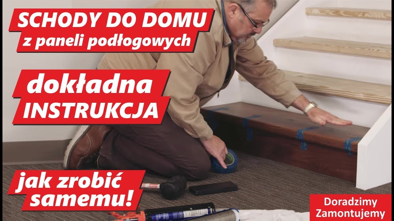 SCHODY do Domu z paneli podłogowych Dokładny PORADNIK jak samemu wykończyć schody Montaż schodów