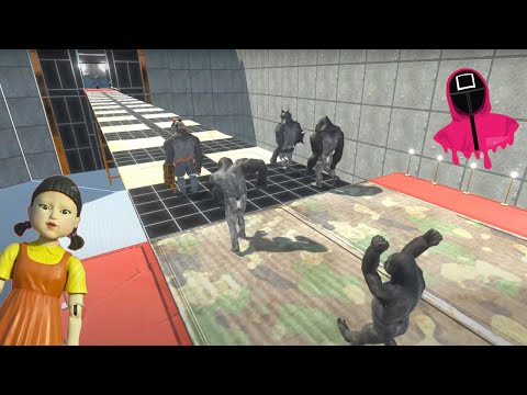 Don't Step on the Wrong Glass DEATH GAME - SQUID GAME IN ARBS | Animal Revolt Battle Simulator