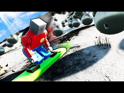 SNOWBOARDING THROUGH A LEGO AVALANCHE?! (Brick Rigs Gameplay Roleplay) Lego Skiing & Lego Creations