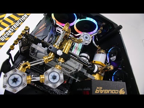 $5600 Ultimate High End Water Cooled Gaming PC Build Deconstruction | Crazy Time Lapse
