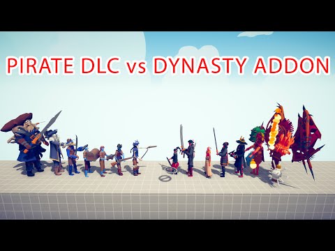 PIRATE DLC TEAM vs DYNASTY ADDON TEAM - Totally Accurate Battle Simulator TABS