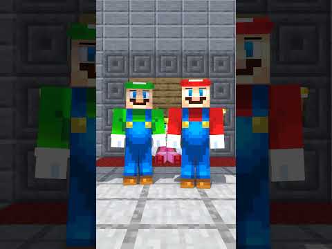 Minecraft ON PING 1000 Mario & Luigi save PEACH Peach from BANDITS [Part 2] #shorts