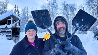 Winter Life in Alaska - Cabin project is buried under tons of snow