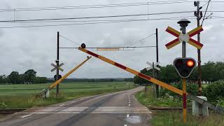 Holm Railroad crossing, Mellerud, Sweden 2 and Train from Bengtsfors (Dal Västra Värmlands Järnväg)