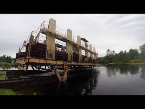Big Chute Marine Railway TIME LAPSE, Trent Severn, Georgian Bay, Ontario, Canada