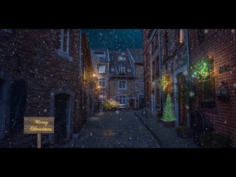 Relajantes sonidos de luces de navideñas con tormenta de nieve para poder dormir y relajar.