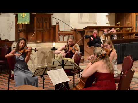 Benyounes Quartet perform Mendelssohn String Quartet Opus 12 in E flat, 1. Adagio non troppo