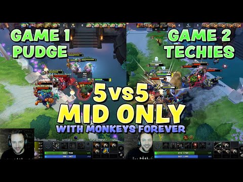 5v5 ALL MID PUDGE AND TECHIES