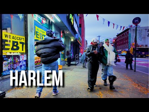 Harlem Walking Tour Life on 125th Street Real NYC Street Sounds 4K