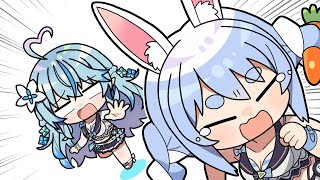 【手描き】ぺこちゃんの地雷を踏みぬいてしまうラミィ【兎田ぺこら/雪花ラミィ/Hololive/切り抜き】