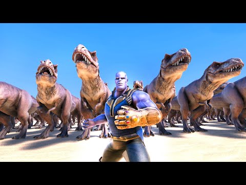 THANOS VS 1000 T-REX - Süper Kahraman Dövüşleri