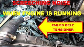 CUSTOMER STATES SCREECHING NOISE WHEN ENGINE RUNNING! HOW TO REPLACE A BELT TENSIONER ON A CADILLAC