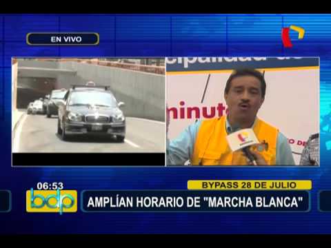 Amplían horario de ‘marcha blanca’ en by pass 28 de Julio (2/2)