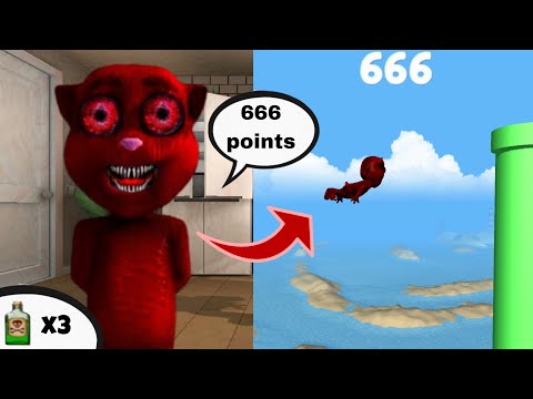 What if I give Juan 3 Poison and score 666 in Flappy Juan | Talking Juan update | Talking Juan Demon
