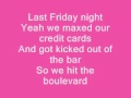 Katy Perry Last Friday Night Lyrics 