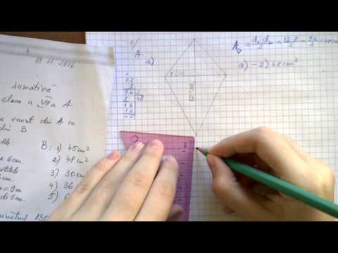 Cum se calculeaza aria: rombului, patratului, triunghiului si trapezului