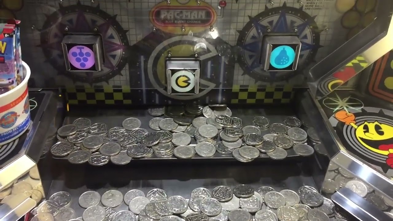 PAC MAN BALL = 10P COIN PUSHER - WESTON SUPER MARE - GRAND PIER ALL BGMS INCLUDED 0_O